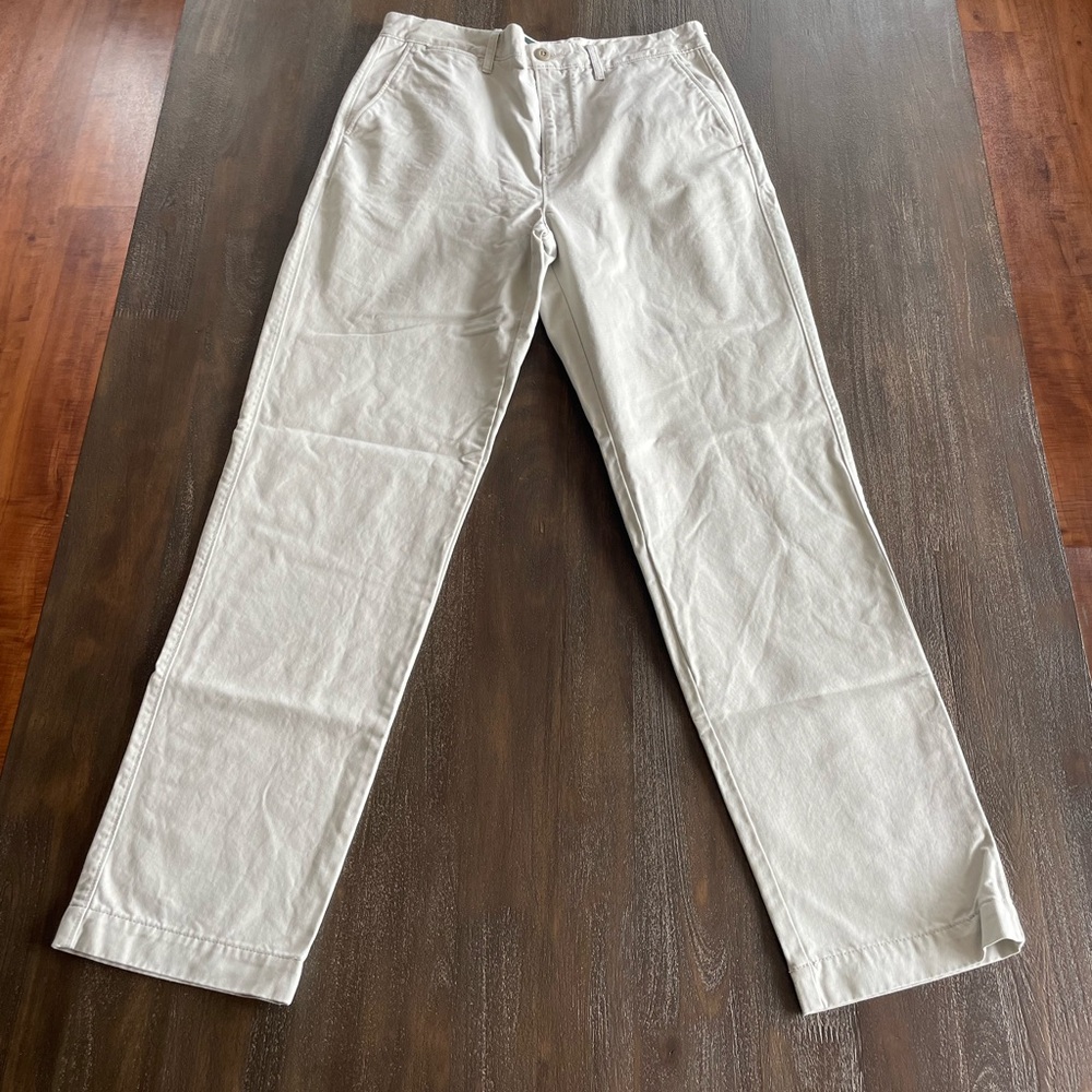 J. Crew Men's Stone Broken-In Straight Chinos 29x30